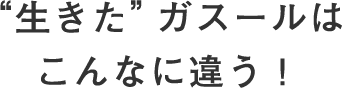 “生きた” ガスールはこんなに違う！