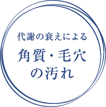 代謝の衰えによる角質・毛穴の汚れ